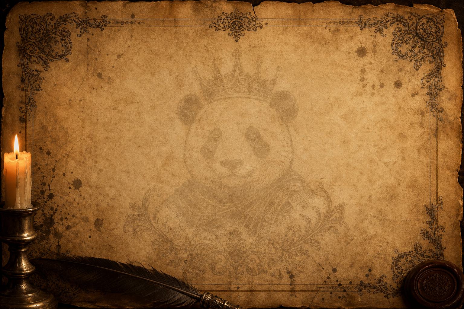 Aged parchment banner with archival sepia atmosphere